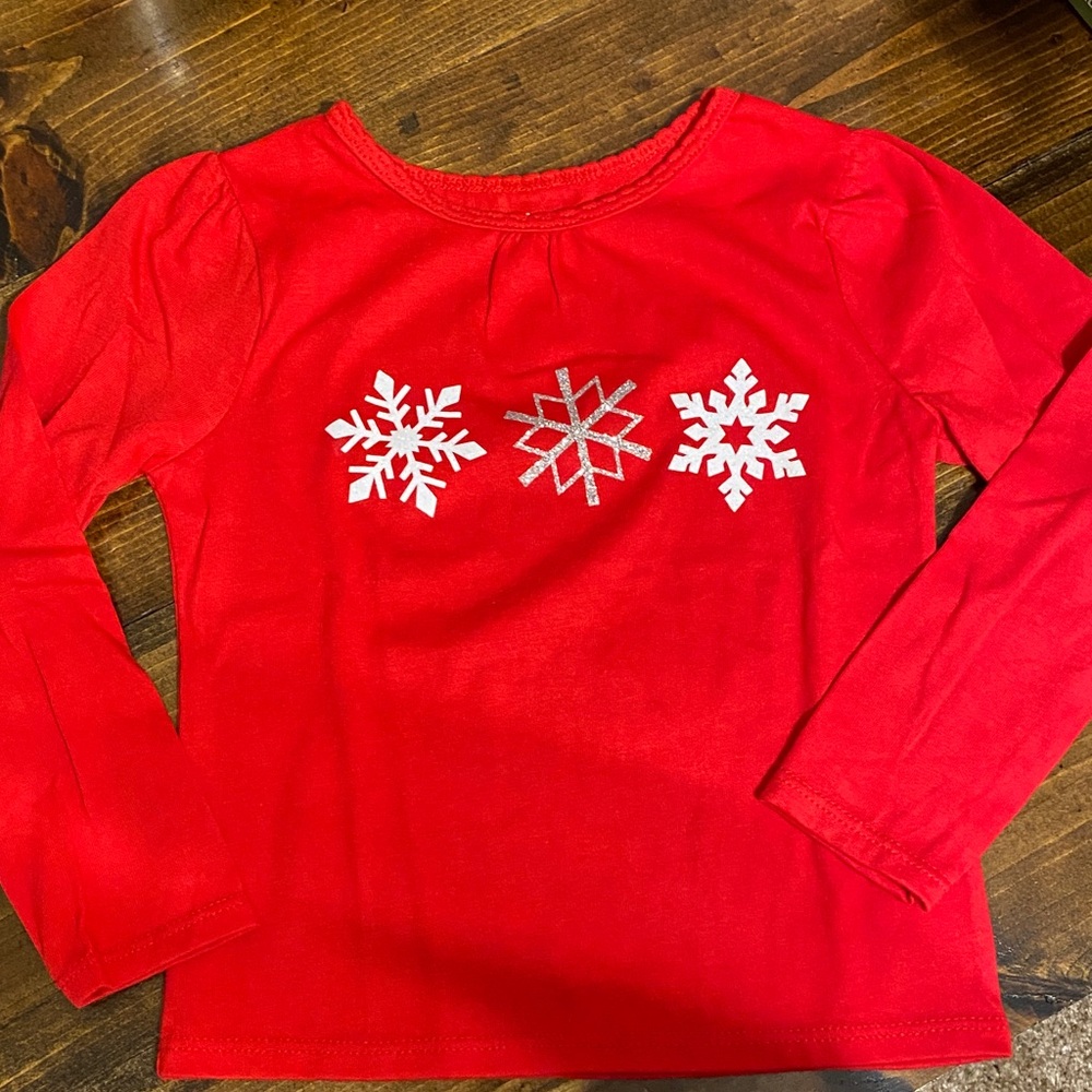 Garanimals Red Long Sleeve Snowflake Tee